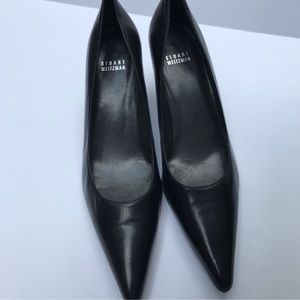 Stuart Weitzman, black leather heels, size 9N “Stewart 50 pump” never worn